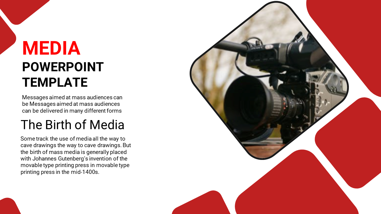 A One Noded Media PowerPoint Templates Presentation